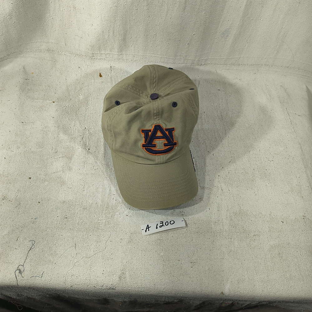 Men's Adjustable University Of Auburn TigersTan Cap with Orange and Navy Logo